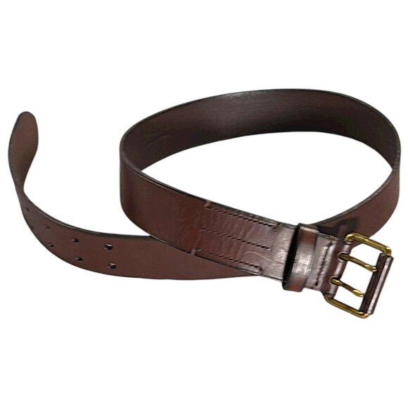 Polo Ralph Lauren Belt Mens 32/30 Brown Leather Equestrian Heritage Gentleman - Picture 2 of 16